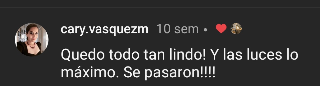 Testimonio de cliente en Instagram