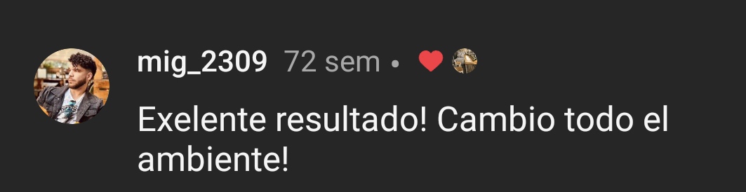 Testimonio de cliente en Instagram